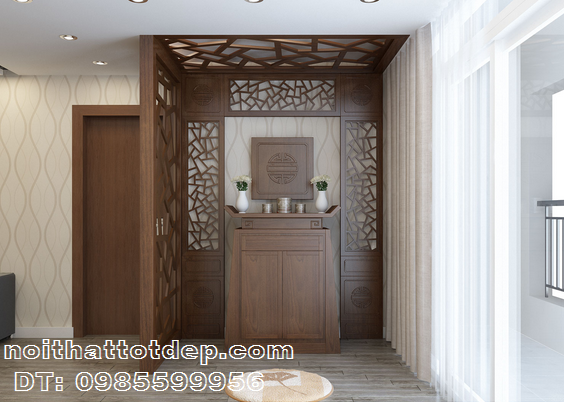 vách cnc phòng thờ